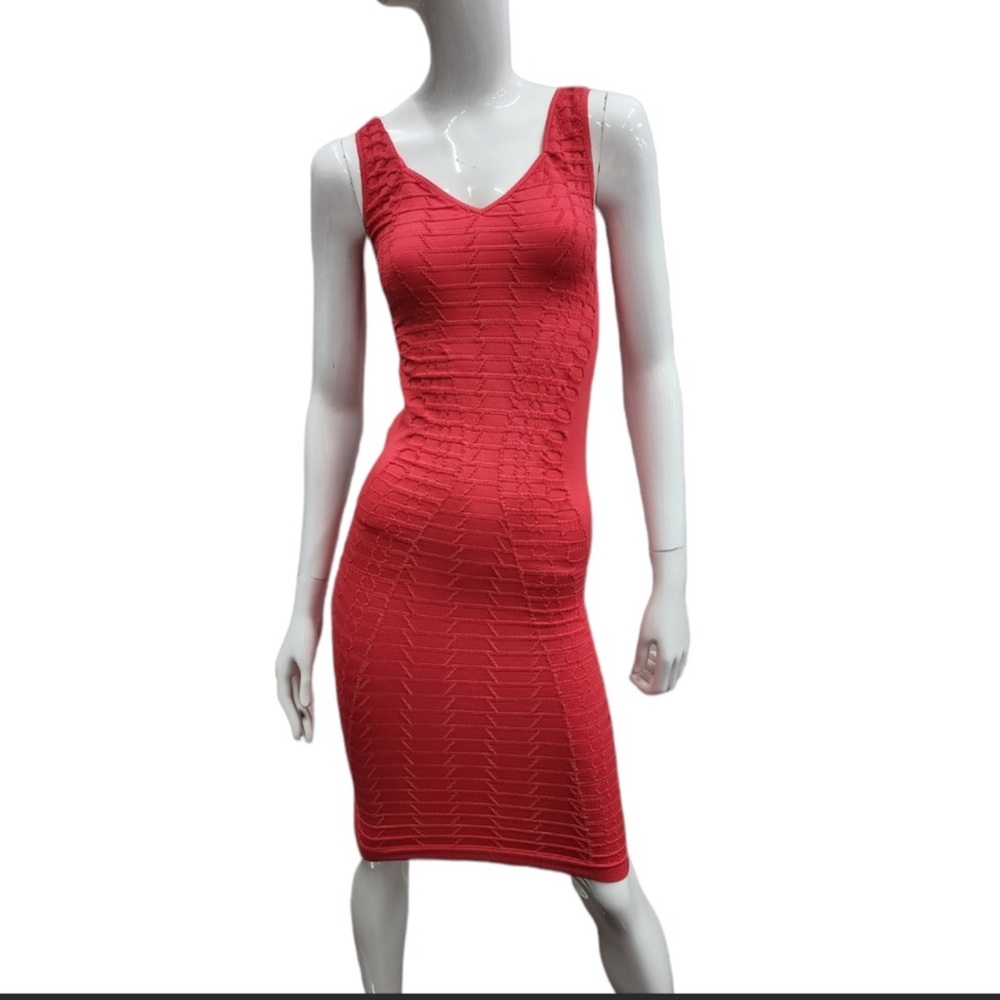 BEBE| Bodycon Prom Grad Red Dress NWT - Picture 2 of 10